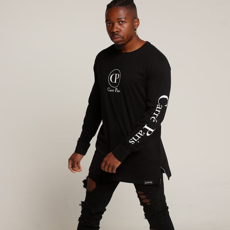 Carré Cercle Divise LS Tee Black
