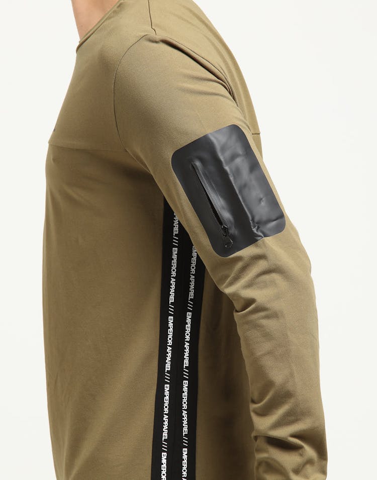 Emperor Apparel Sportstech Logo L/S T-Shirt Olive