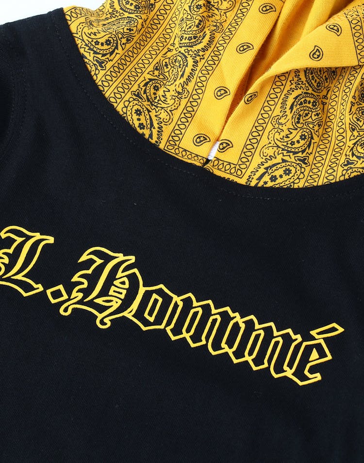 Lil Hommé LH Bandit LS Hooded Tee Black/Yellow