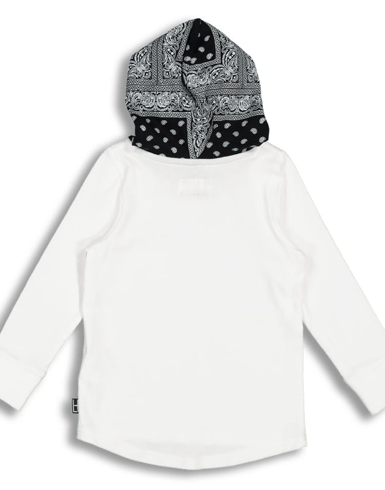 Lil Hommé LH Bandit LS Hooded Tee White/Black
