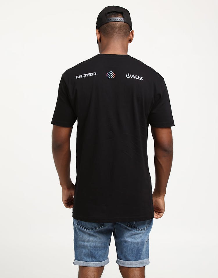 Ultra Australia Music Merch Colour Tech Tee Black