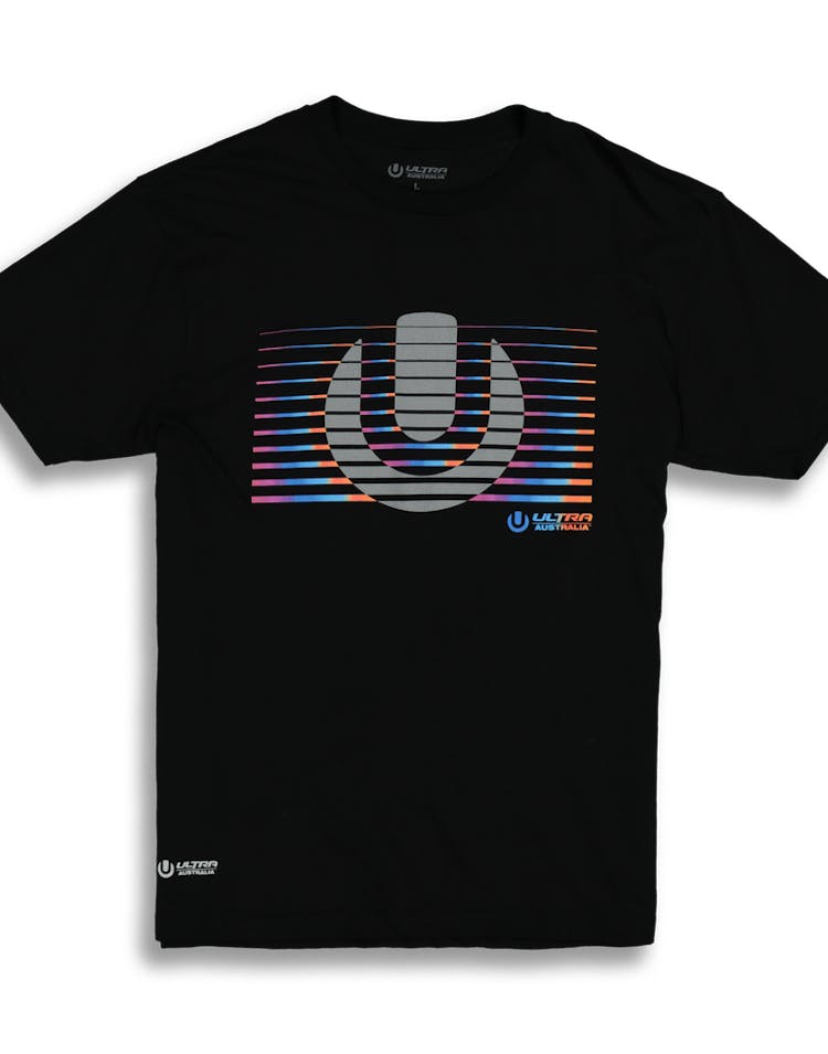 Ultra Australia Music Merch Gradient Tee Black