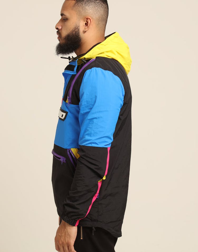 Black Pyramid Tech Block Pullover Jacket Pink/Multi-coloured
