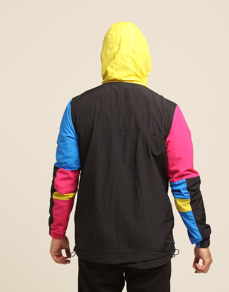 Black Pyramid Tech Block Pullover Jacket Pink/Multi-coloured