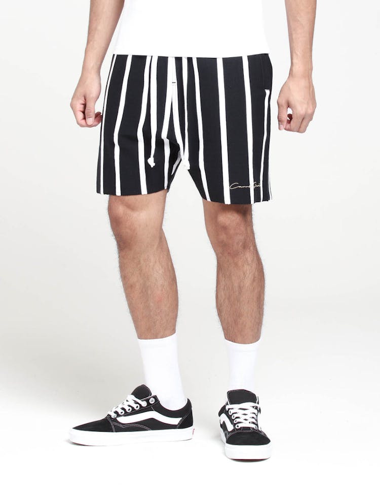 Carré Bande Vert Stripe Shorts Black