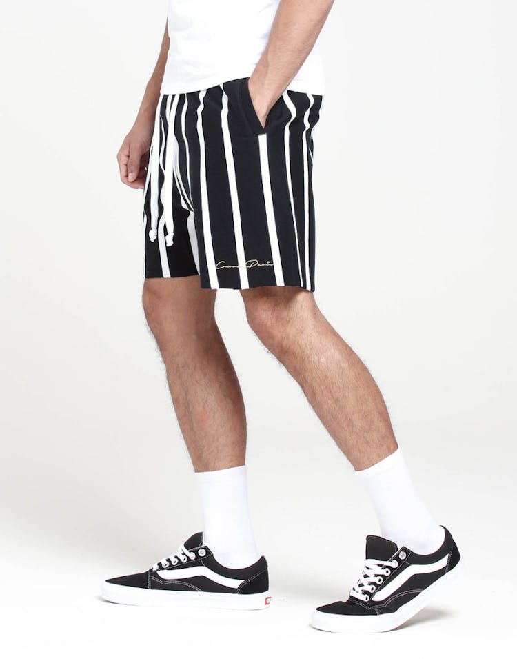 Carré Bande Vert Stripe Shorts Black
