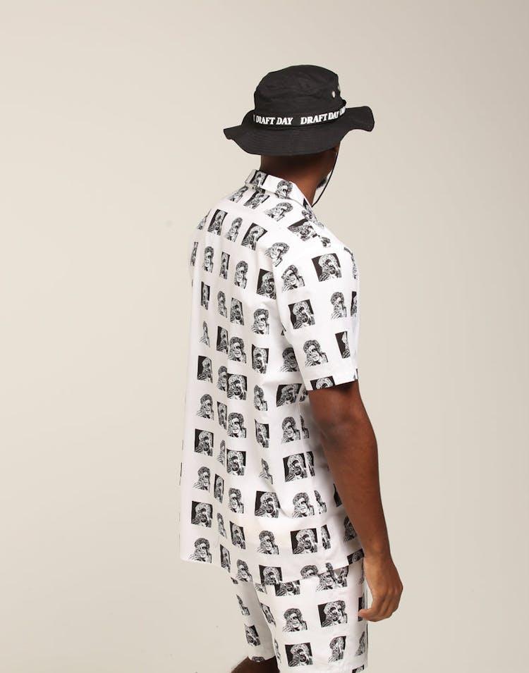 Draft Day FTD SS Button Up Shirt White