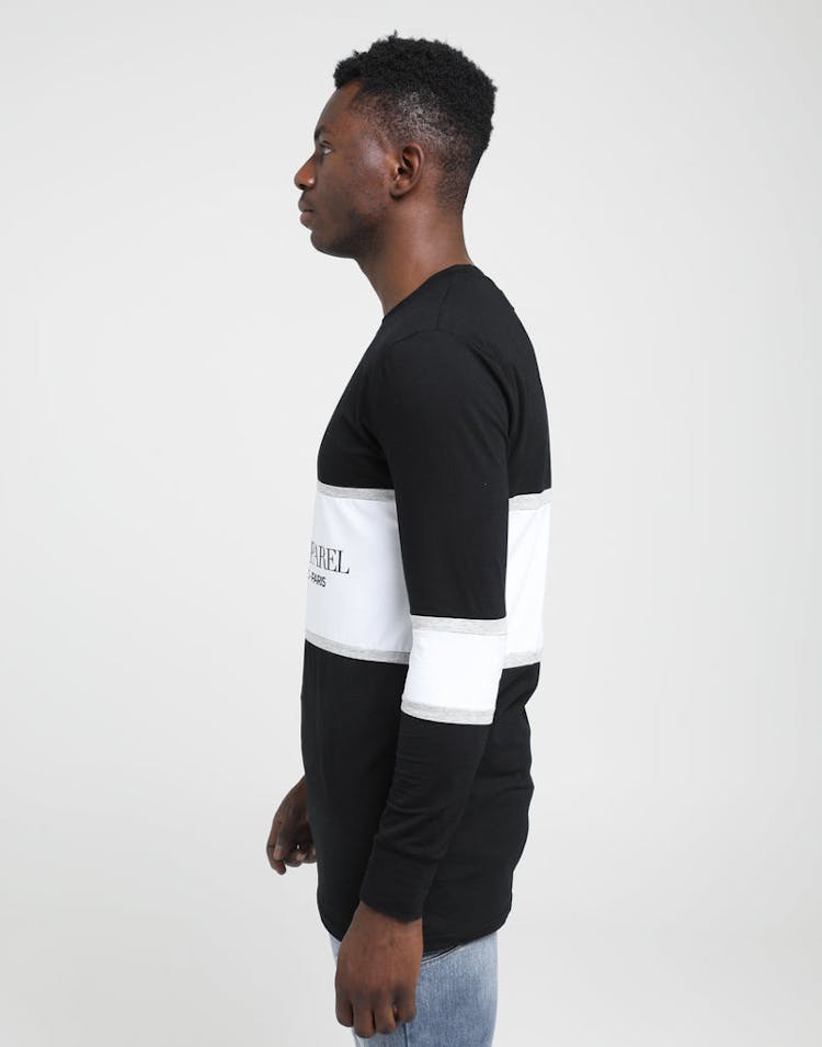 EMPEROR APPAREL TIMES LS T-SHIRT BLACK/WHITE/BLACK