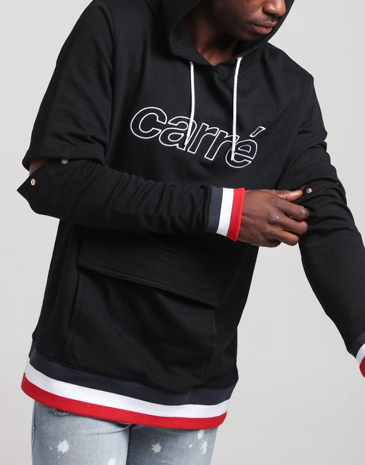 Carré Bouton Hood Black