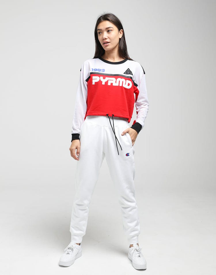 Black Pyramid Women's PYRMD 1989 LS Crop Top Red