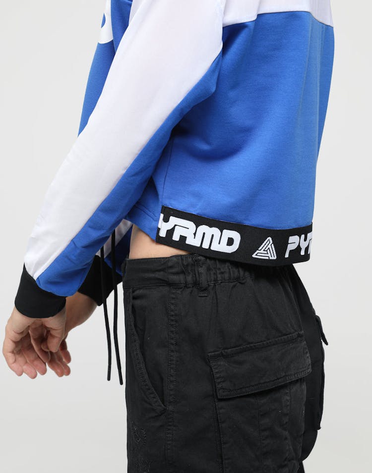 Black Pyramid Women's PYRMD 1989 LS Crop Top Blue