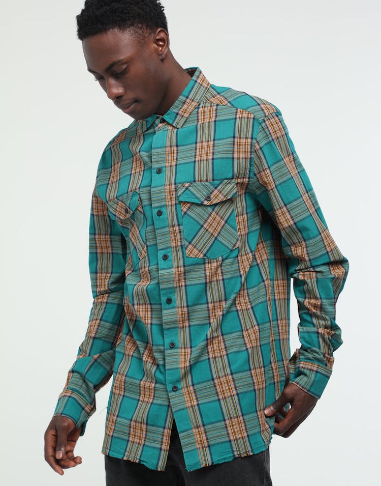 New Slaves Falcon Flannel Shirt Green