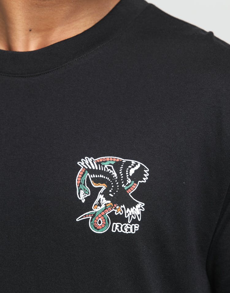 RATS GET FAT ATTACK LS TEE BLACK