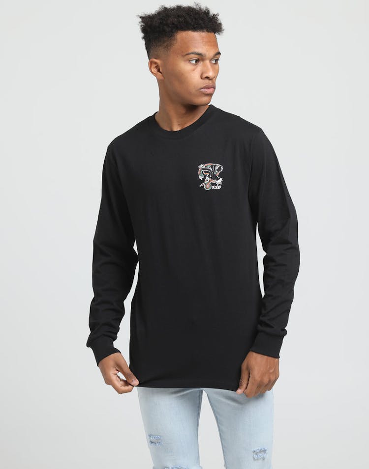 RATS GET FAT ATTACK LS TEE BLACK