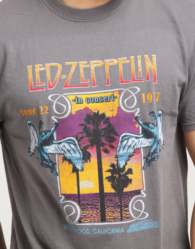 Led Zeppelin Inglewood Vintage Tee Washed Charcoal