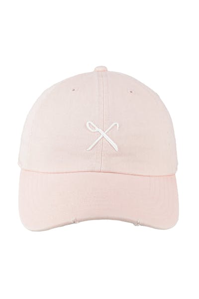 King Apparel Hardgraft Curved Peak Distressed Strapback Pink