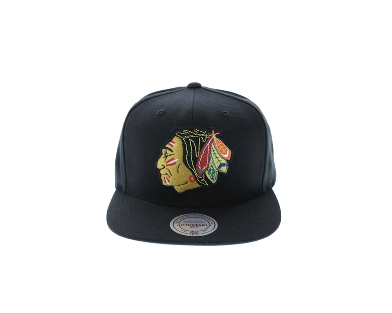 Mitchell & Ness Chicago Blackhawks Wool Solid Snapback Black/Green