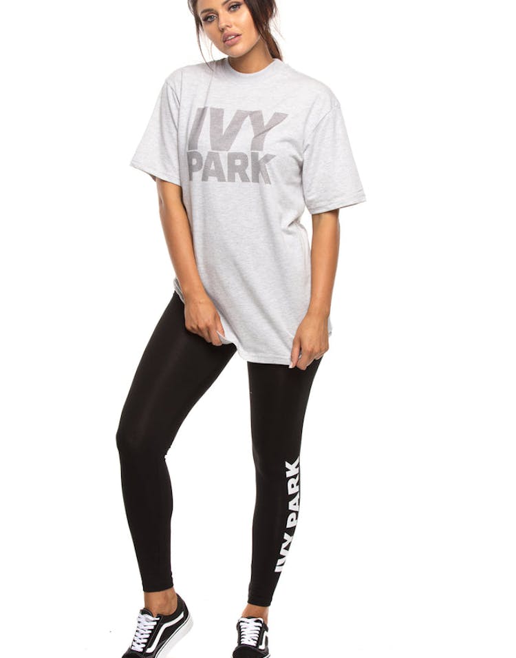 Ivy Park Dots Logo Fitted Tee Dark Marle