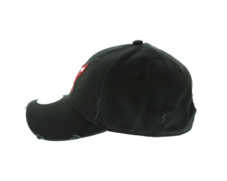 Mitchell & Ness Bulls Distressed Low Pro Strapback Black