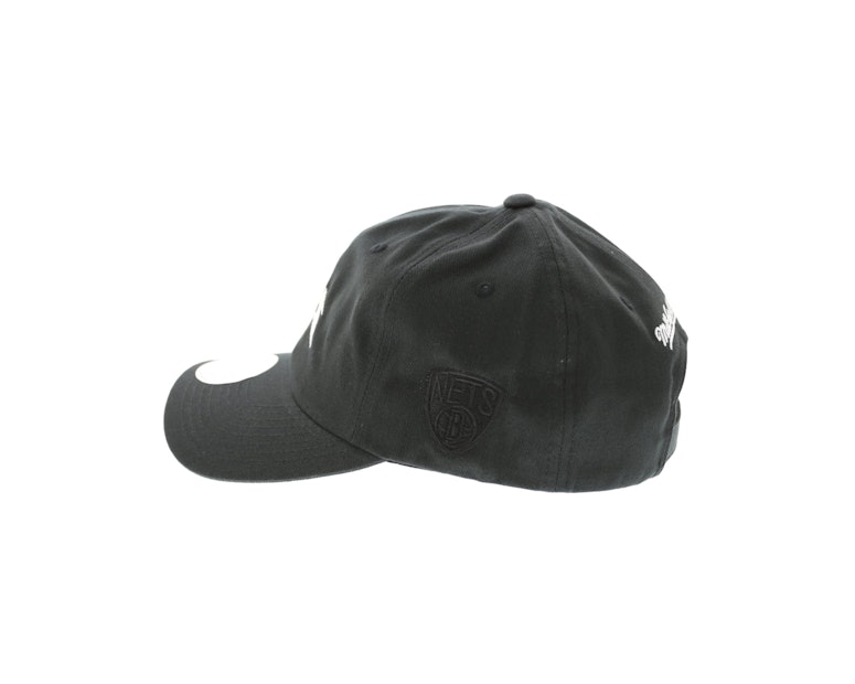 Mitchell & Ness Nets Rock Font Dad Hat Black