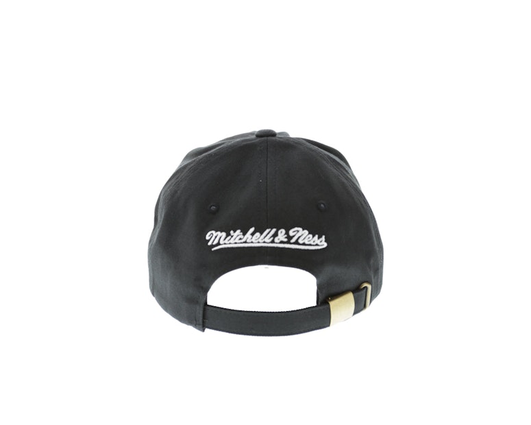 Mitchell & Ness Nets Rock Font Dad Hat Black