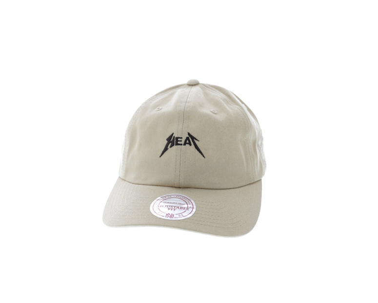 Mitchell & Ness Heat Rock Font Dad Hat Khaki