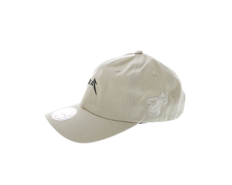 Mitchell & Ness Heat Rock Font Dad Hat Khaki