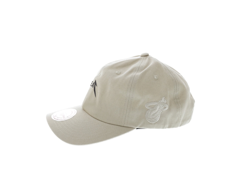 Mitchell & Ness Heat Rock Font Dad Hat Khaki