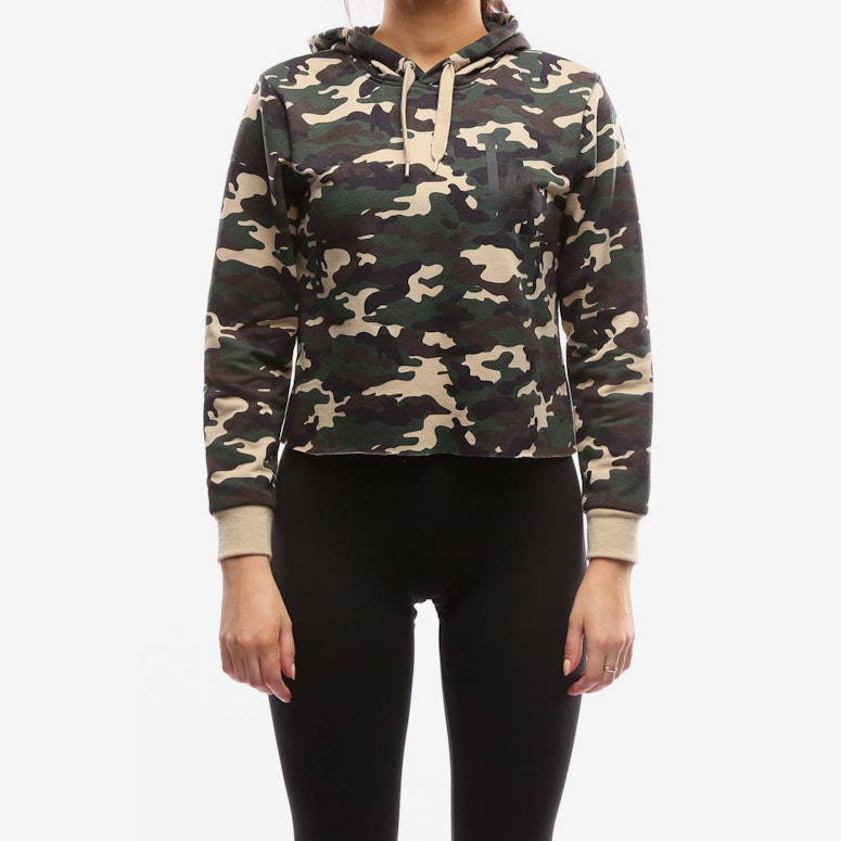 Majestic Athletic Women's Dodgers Frankie Crop Hood Camo