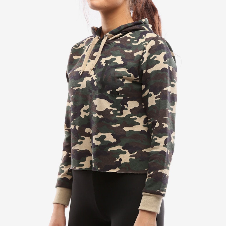 Majestic Athletic Women's Dodgers Frankie Crop Hood Camo