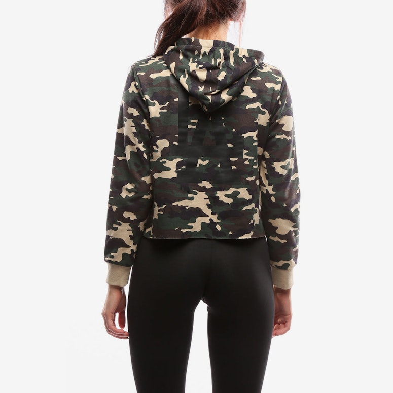 Majestic Athletic Women's Dodgers Frankie Crop Hood Camo