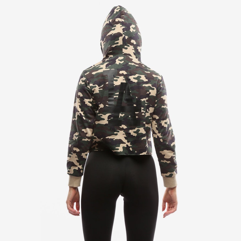 Majestic Athletic Women's Dodgers Frankie Crop Hood Camo