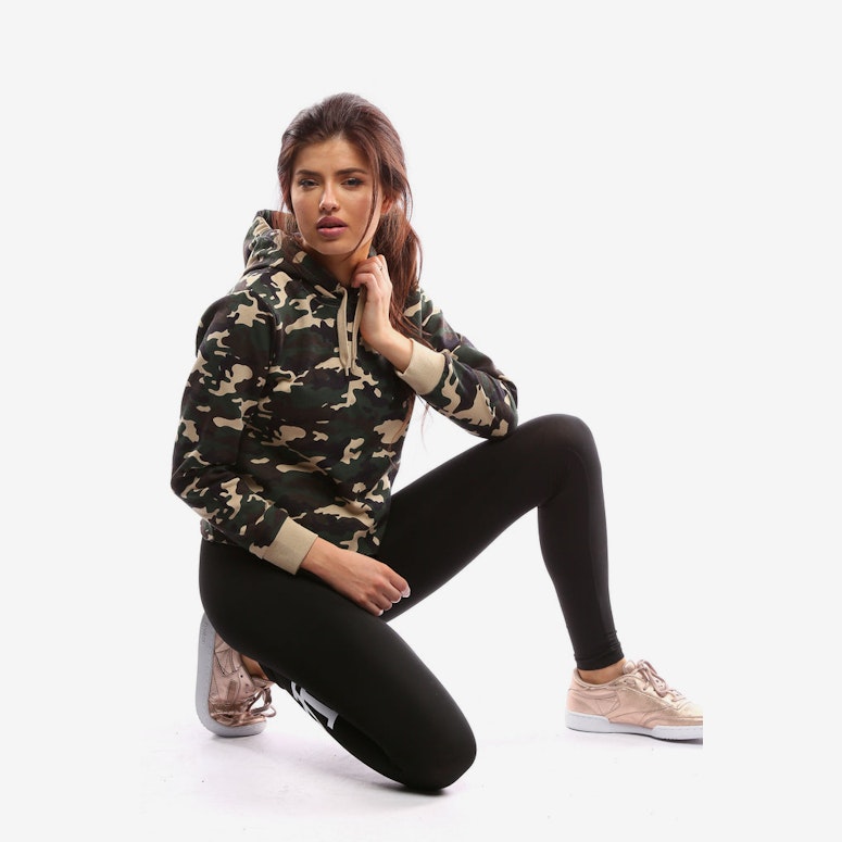 Majestic Athletic Women's Dodgers Frankie Crop Hood Camo