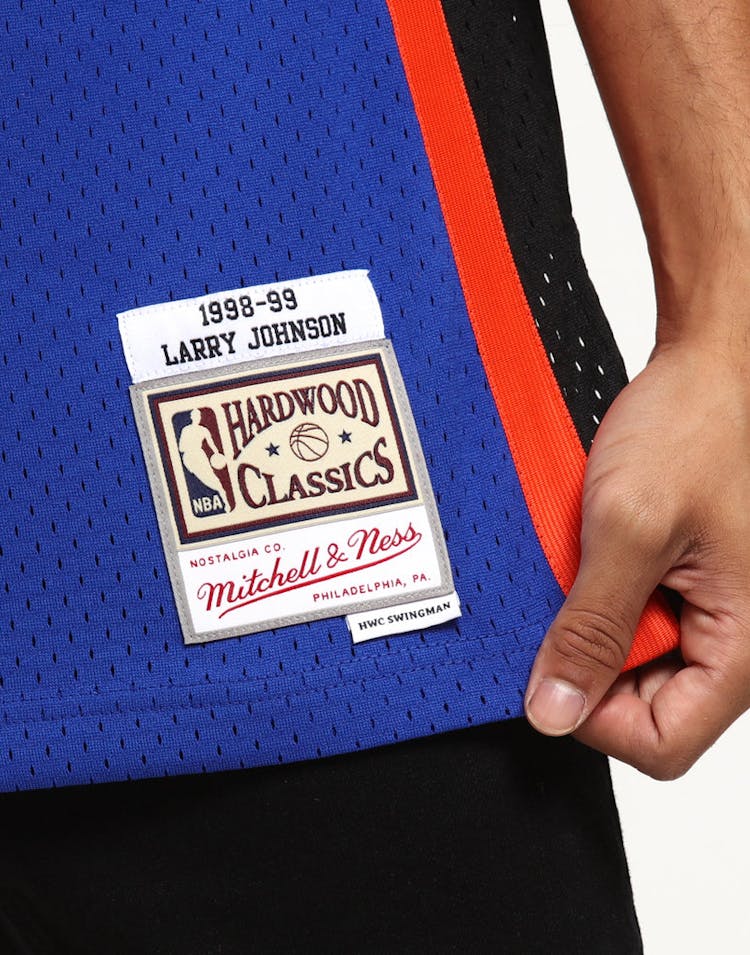 Mitchell & Ness New York Knicks Larry Johnson #2 Swingman NBA Jersey Royal