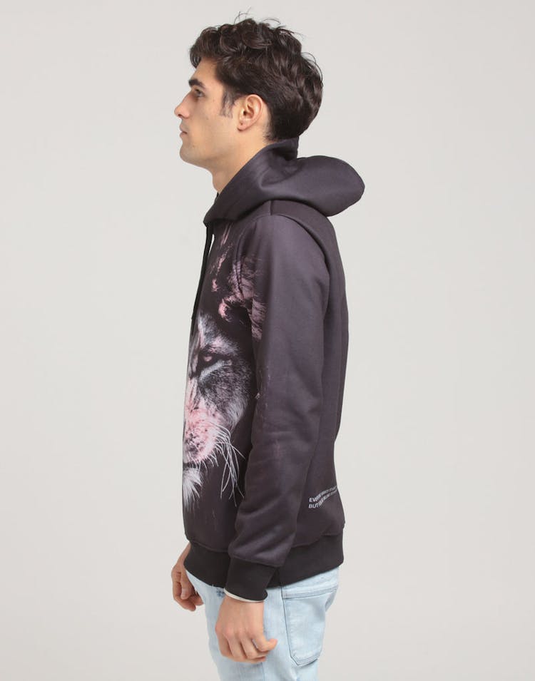 Criminal Damage Lion Hood Black/Multi-Coloured