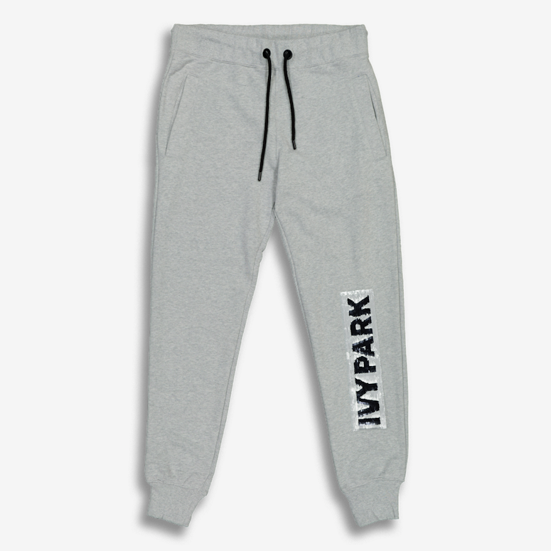 Ivy Park Sequin Brush Logo Jogger Grey Marle