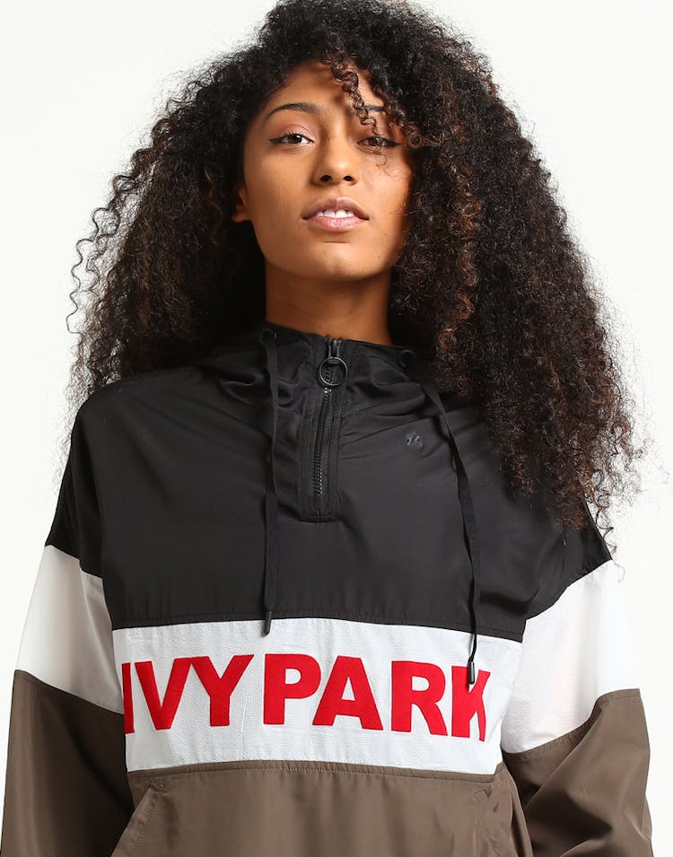 Ivy Park Sheer Flocked Active Logo Jacket Black