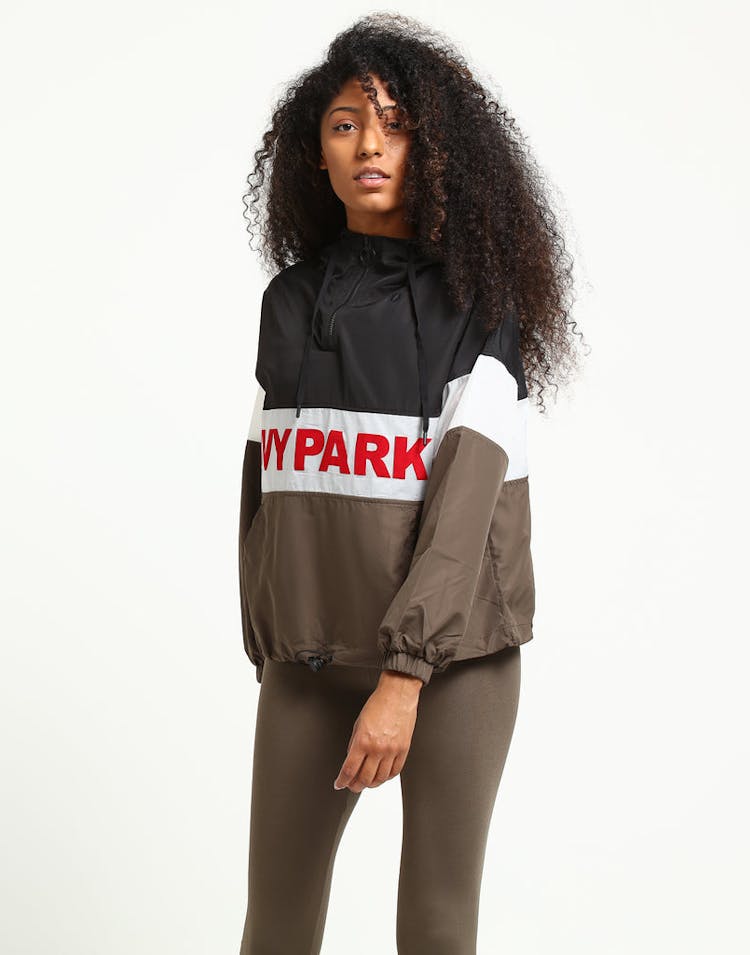 Ivy Park Sheer Flocked Active Logo Jacket Black