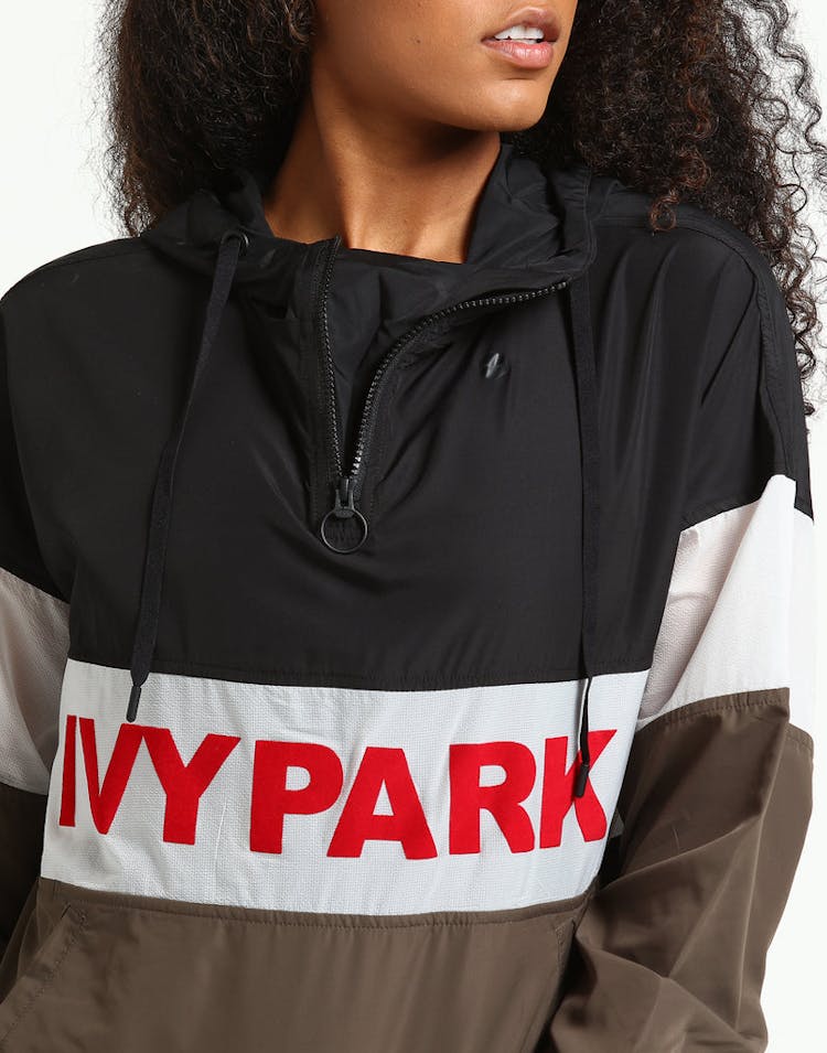 Ivy Park Sheer Flocked Active Logo Jacket Black