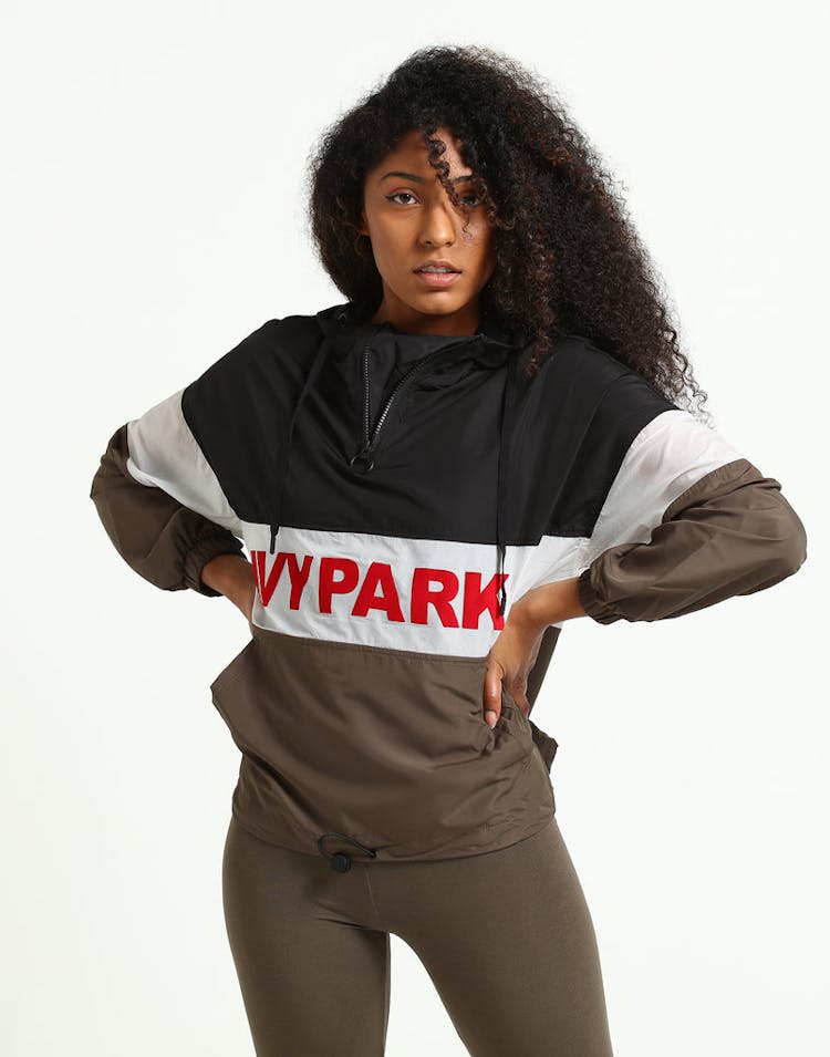 Ivy Park Sheer Flocked Active Logo Jacket Black