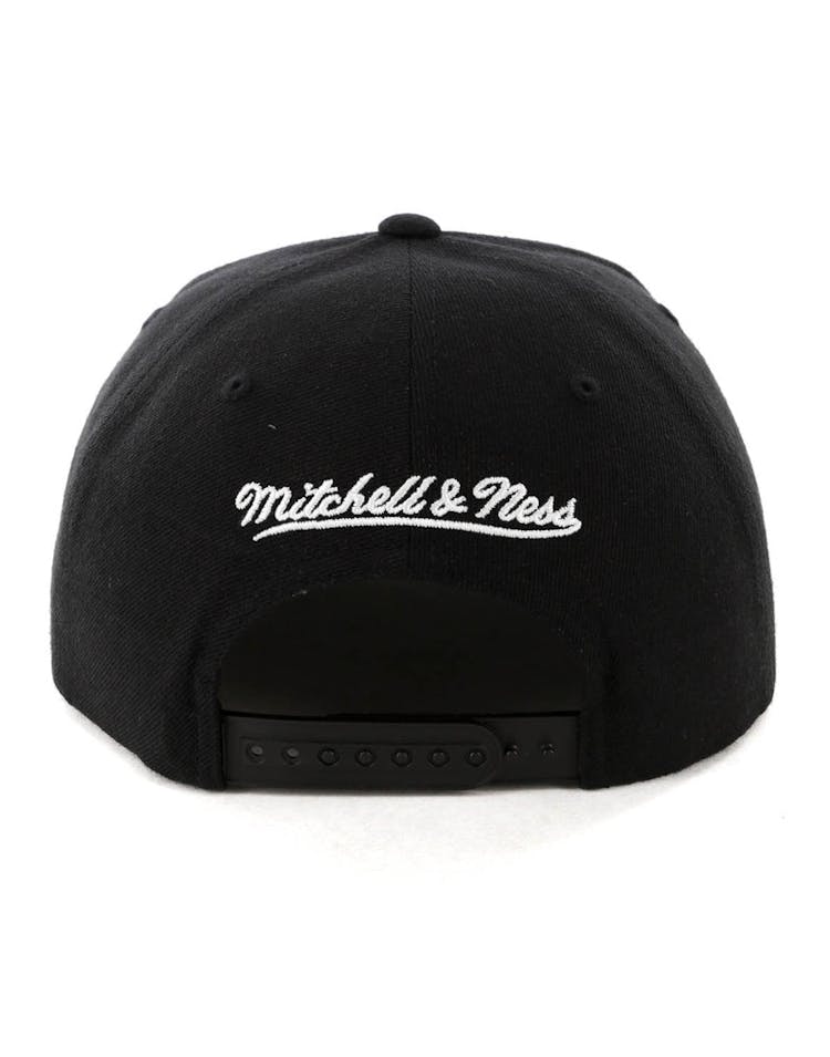 Mitchell & Ness Golden State Warriors Logo High Crown Snapback Black/Yellow