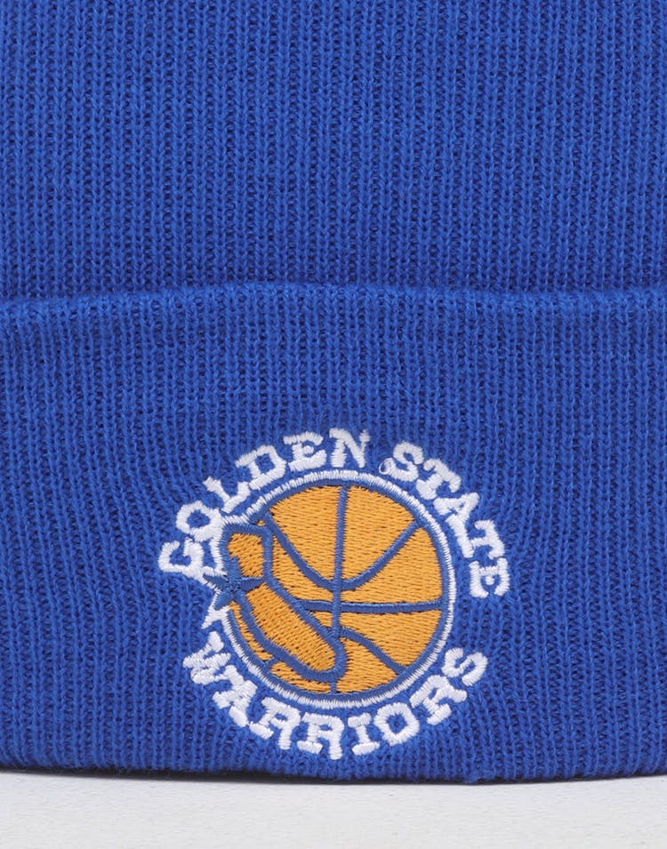 Mitchell & Ness Golden State Warriors HWC Logo Knit Beanie Royal/Blue