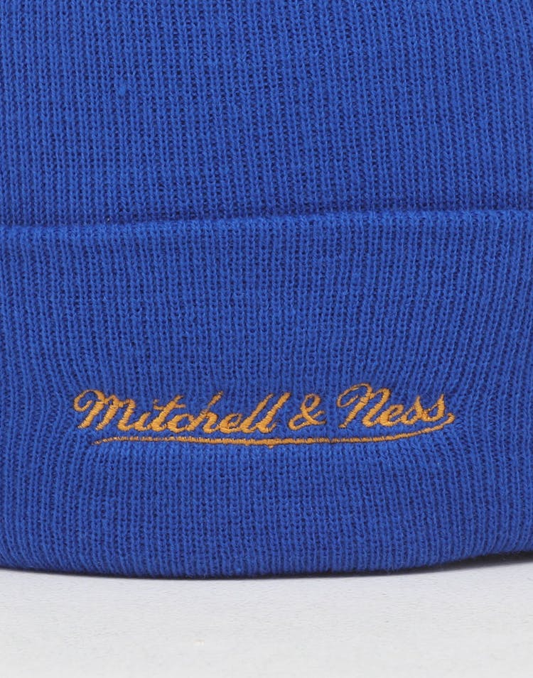 Mitchell & Ness Golden State Warriors HWC Logo Knit Beanie Royal/Blue