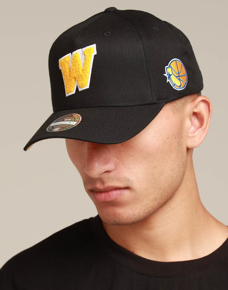 Mitchell & Ness Golden State Warriors Initial 110 Snapback Black