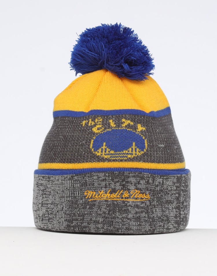 Mitchell & Ness Golden State Warriors Team Knit Beanie Black/Blue