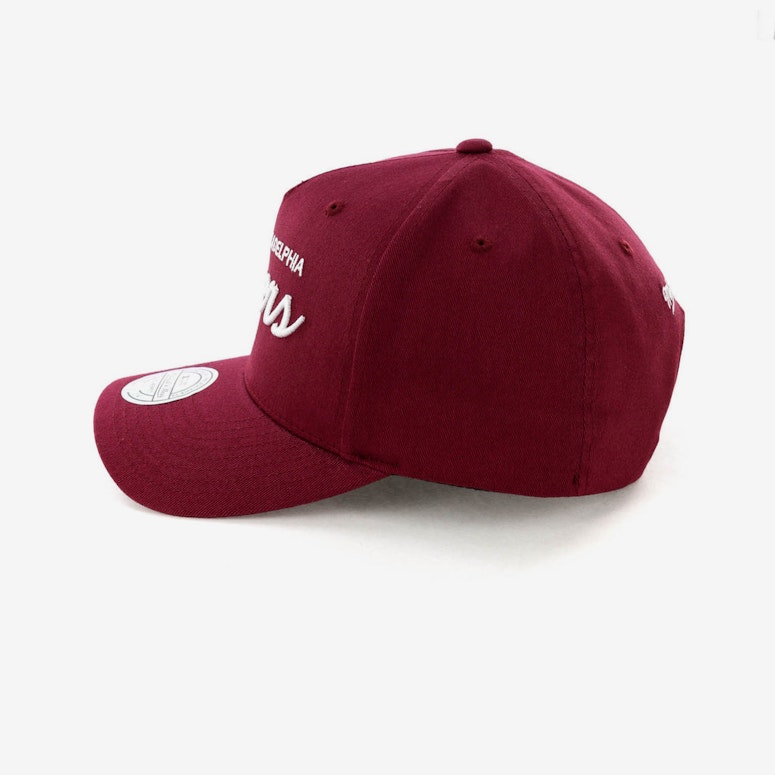 Mitchell & Ness Philadelphia 76ers Basic Script 110 Snapback Maroon/White