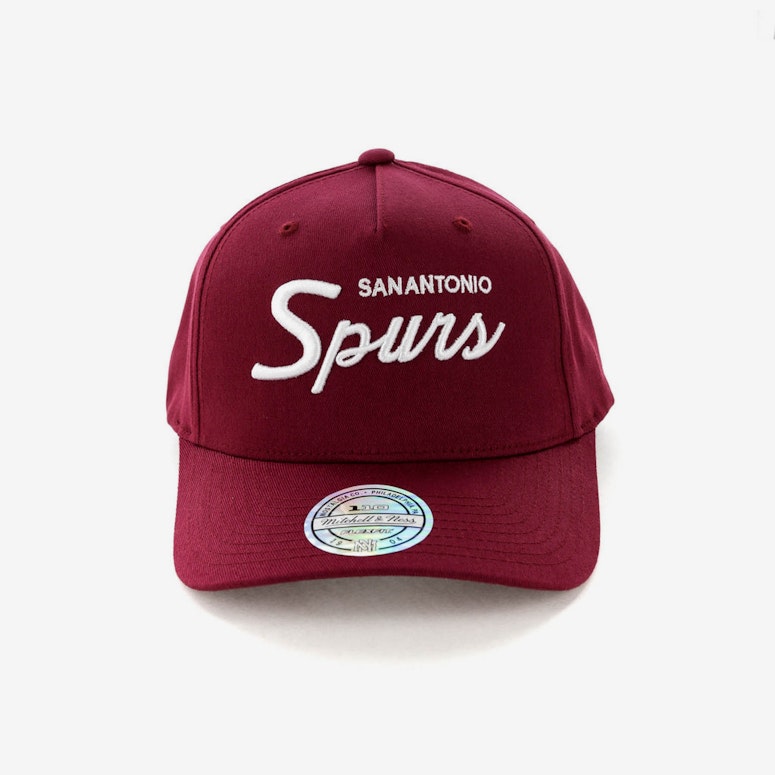 Mitchell & Ness San Antonio Spurs Basic Script 110 Snapback Maroon/White