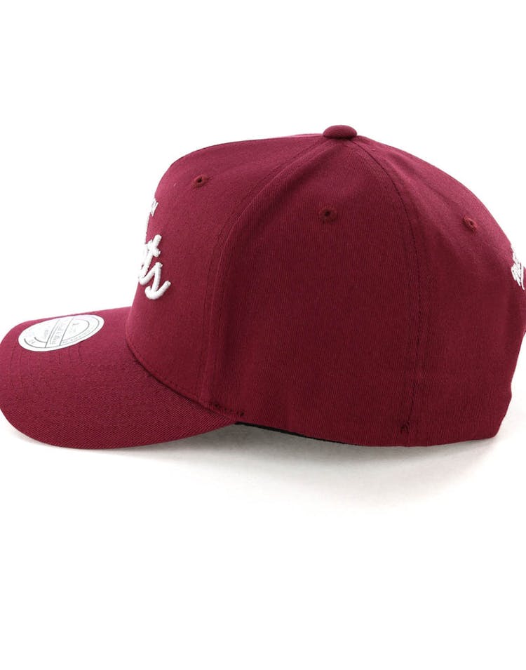 Mitchell & Ness Houston Rockets Basic Script 110 Snapback Maroon/White