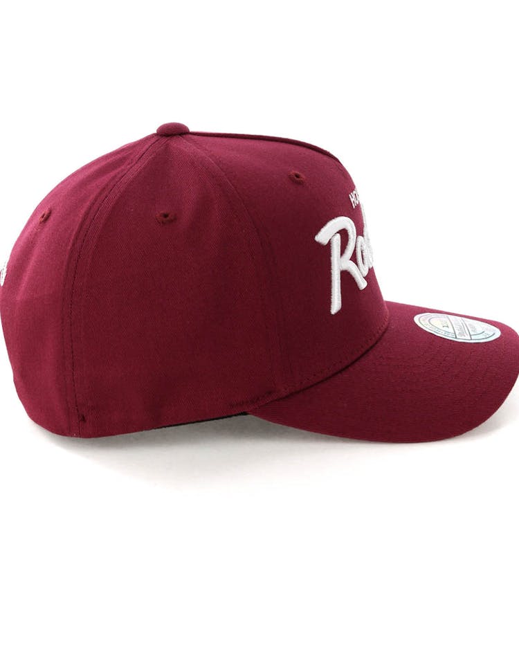 Mitchell & Ness Houston Rockets Basic Script 110 Snapback Maroon/White