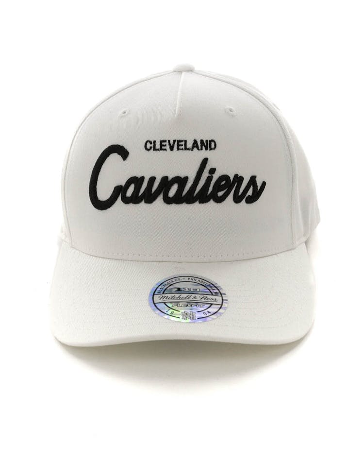 Mitchell & Ness Cleveland Cavaliers Basic Script 110 Snapback White/Black